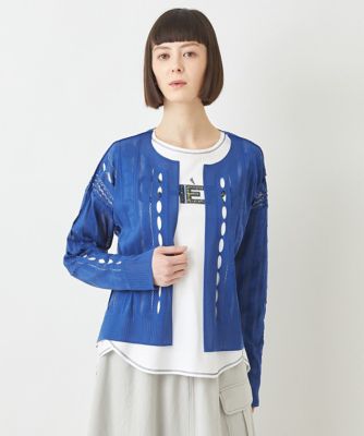 ＜HIROKO BIS（Women/小さいサイズ）＞【小さいサイズ／洗濯機で洗える】プリモーディアルニットカーディガン