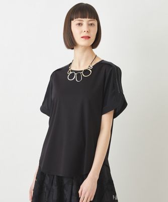 HIROKO BIS（Women/小さいサイズ）/ヒロコビス 【小さいサイズ】ショルダーステッチデザインTシャツ