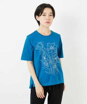 【小さいサイズ】ステッチ刺繍デザインＴシャツ