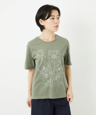 【小さいサイズ】ステッチ刺繍デザインＴシャツ