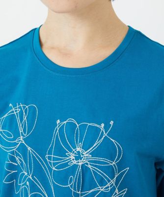 【小さいサイズ】ステッチ刺繍デザインＴシャツ