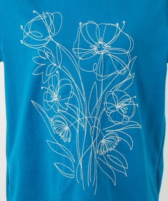 【小さいサイズ】ステッチ刺繍デザインＴシャツ