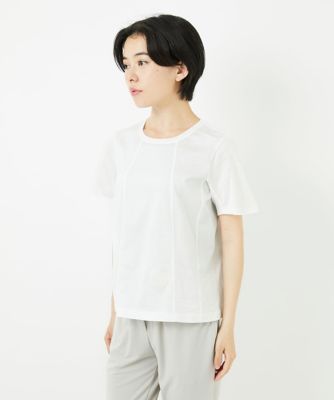小さいサイズ】カーブ切り替えコットンカットソー | HIROKO BIS（Women