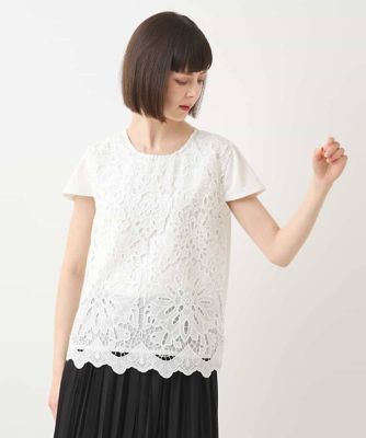 【小さいサイズ】フラワーデコ刺繍ブラウス