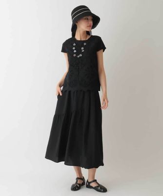 【小さいサイズ】フラワーデコ刺繍ブラウス