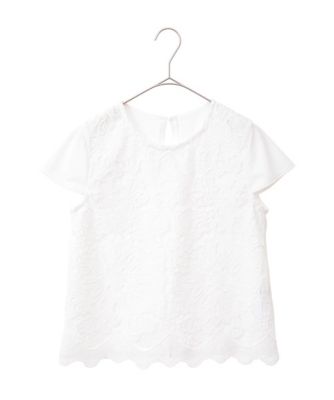 【小さいサイズ】フラワーデコ刺繍ブラウス