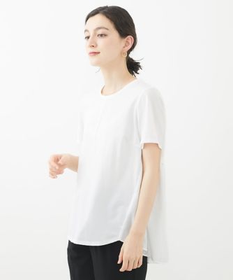 【小さいサイズ／洗濯機で洗える】バックフレアドッキングＴシャツ