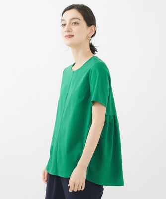 【小さいサイズ／洗濯機で洗える】バックフレアドッキングＴシャツ