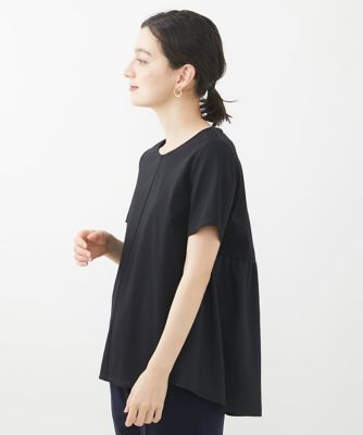 【小さいサイズ／洗濯機で洗える】バックフレアドッキングＴシャツ