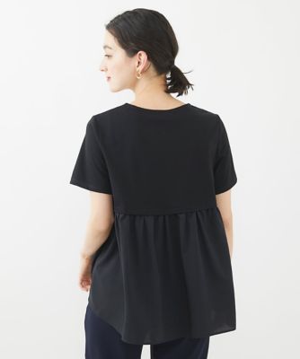 【小さいサイズ／洗濯機で洗える】バックフレアドッキングＴシャツ