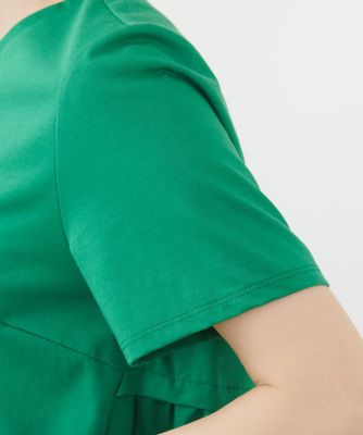 【小さいサイズ／洗濯機で洗える】バックフレアドッキングＴシャツ