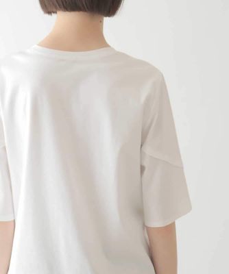 小さいサイズ／接触冷感】フラワープリントコットンカットソー