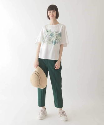 ヒロコビス（hirokobis）/【小さいサイズ/接触冷感】フラワープリントコットンカットソー 小さいサイズ／接触冷感】フラワープリントコットンカットソー