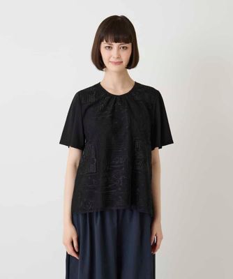 小さいサイズ】 エンブロイダリーチュールカットソー | HIROKO BIS