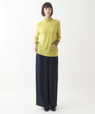 【小さいサイズ】配色チュールハイネックプルオーバー　／洗える