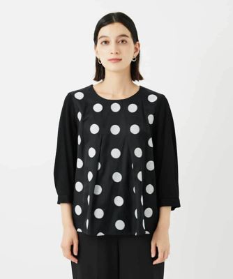 ヒロコビス（hirokobis）/【小さいサイズ】ドットジャカードカットソー 小さいサイズ】ドットジャカードカットソー | HIROKO BIS（Women