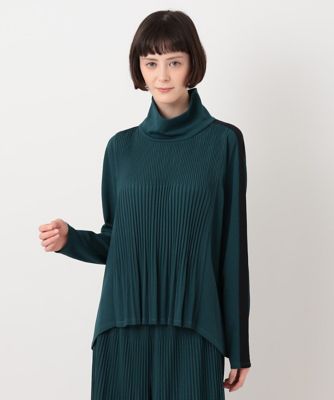 ＜HIROKO BIS（Women/小さいサイズ）＞【小さいサイズ】プリーツアクセントジャージープルオーバー
