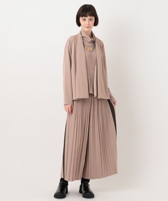 【小さいサイズ】バックプリーツジャージーカーディガン