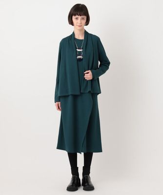 【小さいサイズ】バックプリーツジャージーカーディガン