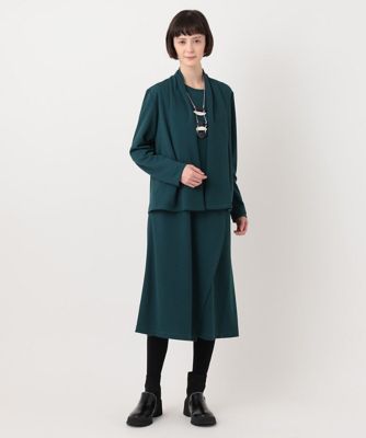 【小さいサイズ】バックプリーツジャージーカーディガン