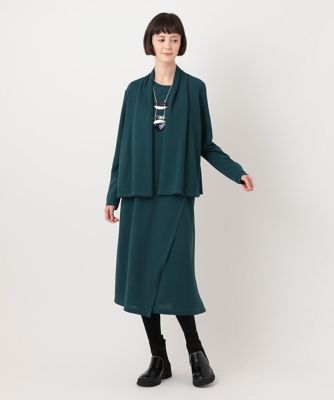 【小さいサイズ】バックプリーツジャージーカーディガン