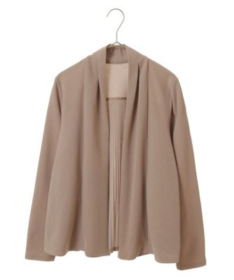 【小さいサイズ】バックプリーツジャージーカーディガン