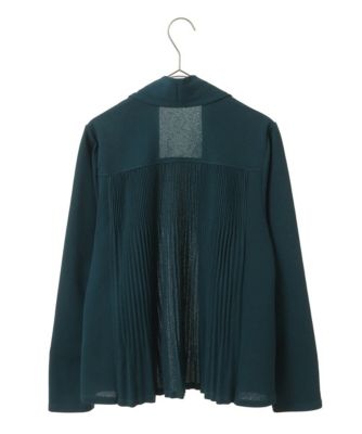 【小さいサイズ】バックプリーツジャージーカーディガン