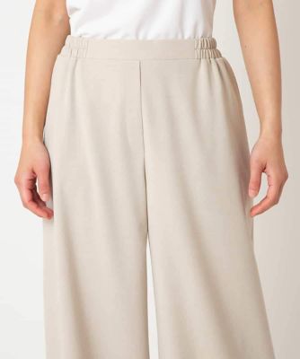 【NEW】ヒロコビス（hirokobis）/【小さいサイズ】ストレッチワイドパンツ/アルガンオイル加工/洗える 小さいサイズ】ストレッチワイドパンツ／アルガンオイル加工／洗える