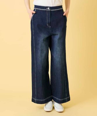 ＜HIROKO BIS（Women/小さいサイズ）＞【小さいサイズ】ステッチポイントストレッチデニムパンツ