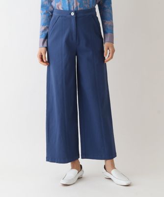 小さいサイズ】コットンツイル製品染めワイドパンツ | HIROKO
