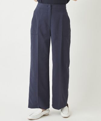 【小さいサイズ／セットアップ対応】美シルエットセンタープレスワイドパンツ