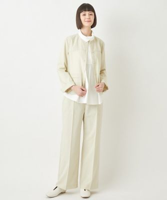 【小さいサイズ／セットアップ対応】美シルエットセンタープレスワイドパンツ