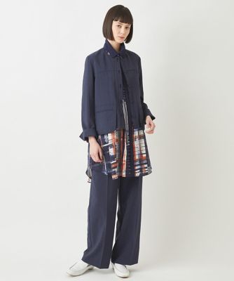 【小さいサイズ／セットアップ対応】美シルエットセンタープレスワイドパンツ