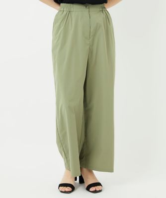 ＜HIROKO BIS（Women/小さいサイズ）＞【小さいサイズ／撥水】ストレッチタフタデザインワイドパンツ