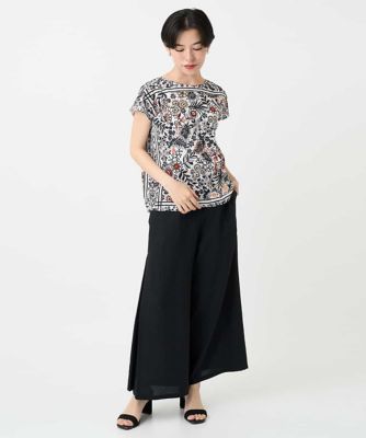 小さいサイズ】リネンライクドライイージーワイドパンツ | HIROKO BIS