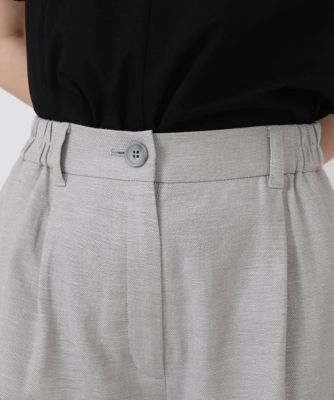 小さいサイズ】コットンリネンナチュラルワイドパンツ | HIROKO BIS