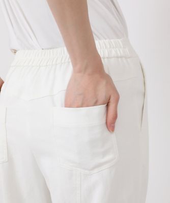 【小さいサイズ／洗濯機で洗える】カーブスリットフレアクロップドパンツ