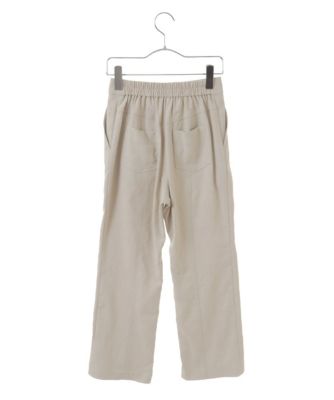 【小さいサイズ／洗濯機で洗える】カーブスリットフレアクロップドパンツ