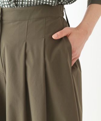 【小さいサイズ】タックフレアデザインスカーチョ／２ＷＡＹ／ポケット付きベルト／洗濯機で洗える