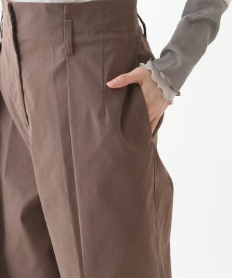 小さいサイズ】ハイライズタックワイドパンツ ／洗濯機で洗える