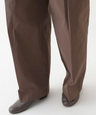 小さいサイズ】ハイライズタックワイドパンツ ／洗濯機で洗える