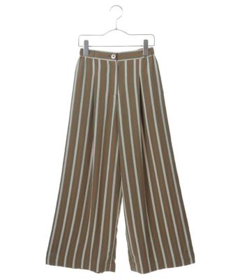 【小さいサイズ】ストライプパターンワイドパンツ