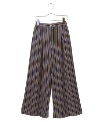 【小さいサイズ】ストライプパターンワイドパンツ