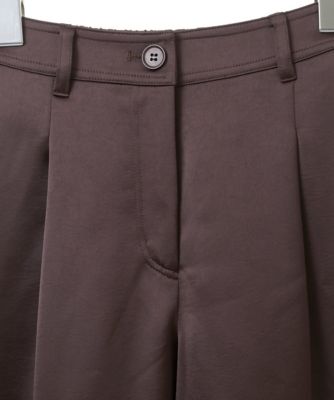 【小さいサイズ／洗濯機で洗える】艶サテンワイドシルエットパンツ