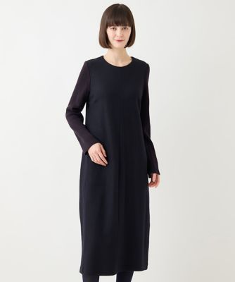 小さいサイズ】ドッキングニットシルエットワンピース | HIROKO