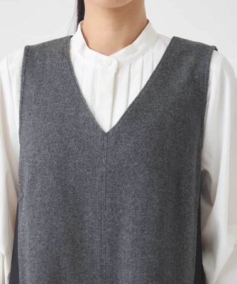 ヒロコビス（hirokobis）/【小さいサイズ】異素材Vネックジャンパースカート 小さいサイズ】異素材Vネックジャンパースカート | HIROKO BIS（Women