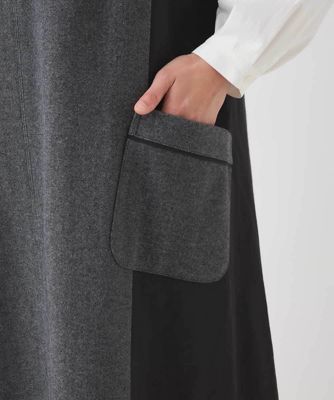 小さいサイズ】異素材Vネックジャンパースカート | HIROKO BIS（Women