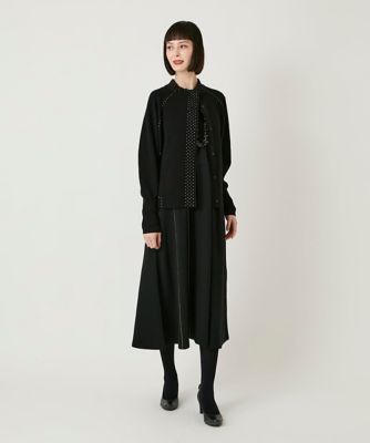 小さいサイズ】ラインアクセント切り替えデザインポンチワンピース