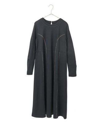 小さいサイズ】ラインアクセント切り替えデザインポンチワンピース