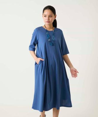 ＜HIROKO BIS（Women/小さいサイズ）＞【小さいサイズ】切り替えフレアジャージーワンピース